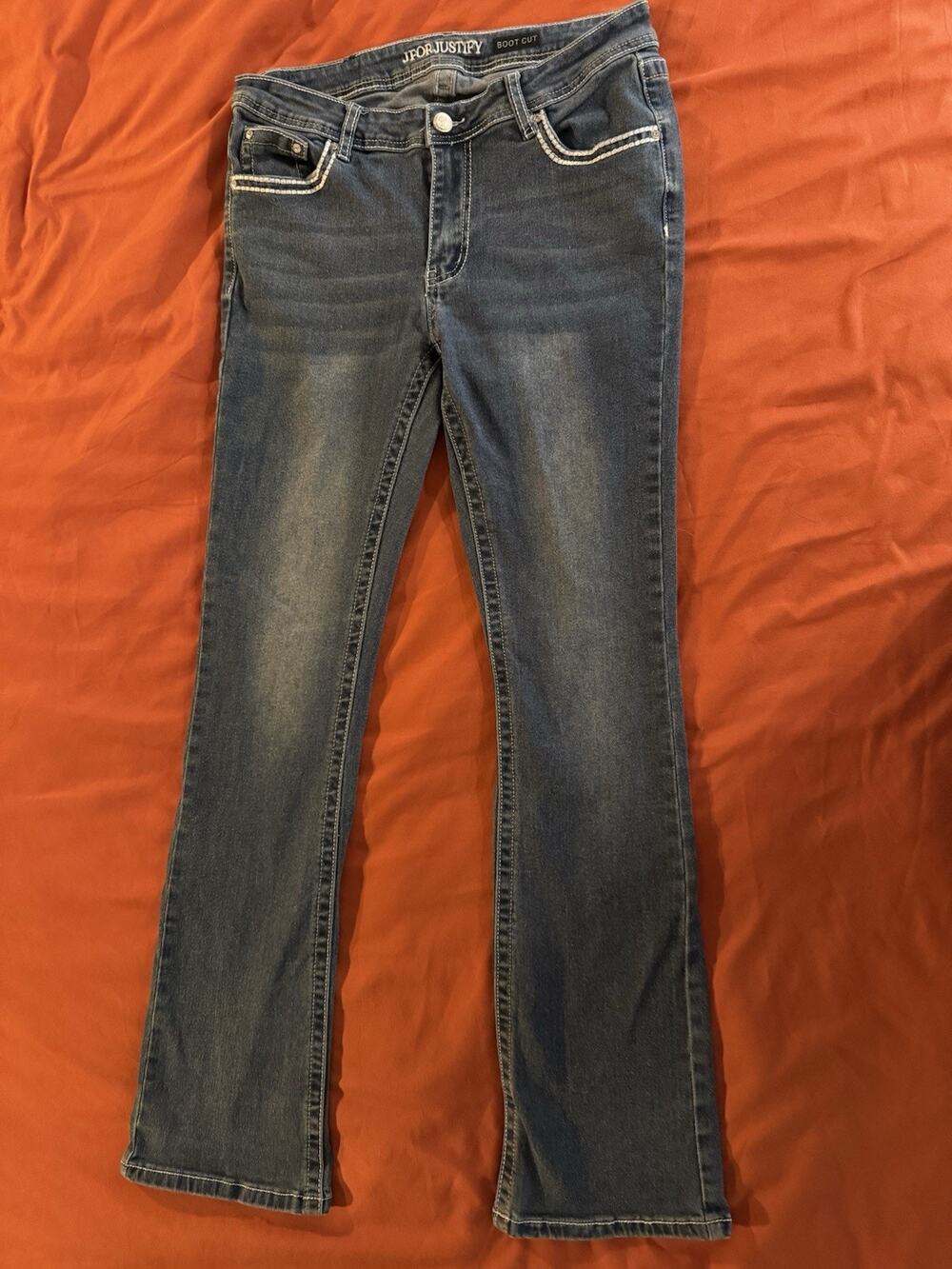 J for Justify Boot Cut Jeans Women’s Size 11 Embellished Cross Pockets